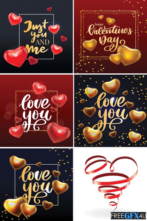 Valentines Day 38 Backgrounds With Hearts Pack